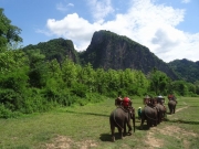 Elefántháton Laoszban